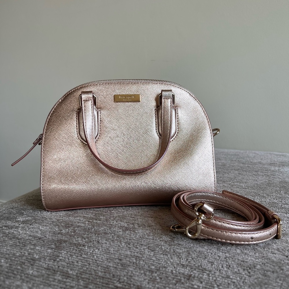 Kate Spade - Metallic Rose Gold Crossbody Purse